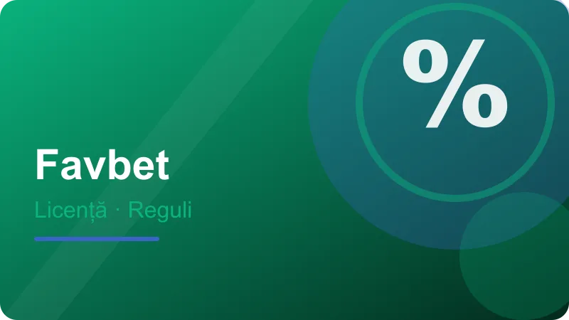 Operatorul și licența Favbet Casino Romania – ilustrație pentru secțiunea Favbet